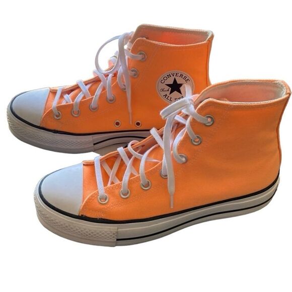 Converse Chuck Taylor All Star High Lift Platform Peach Beam 8.5 EUC - Picture 3 of 13